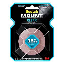 Scotch Scotch-Mount Double-Sided Clear Mounting Tape, Strips & Squares