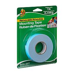 Duck Brand Removable Mounting Tape [Double-Sided Foam]