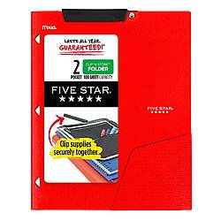 Five Star Clip 'N Store 2-Pocket Folder