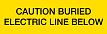 Yellow with Black 'CAUTION BURIED ELECTRICAL LINES BELOW' printing