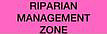 Neon Pink with Black 'RIPARIAN MANAGEMENT ZONE' printing