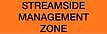 Neon Orange with Black 'STREAMSIDE MANAGEMENT ZONE' printing