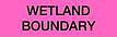 Neon Pink with Black 'WETLAND BOUNDARY' printing