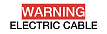 White with “WARNING ELECTRIC CABLE” printing