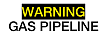 White with “WARNING GAS PIPELINE” printing