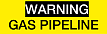 Yellow with “WARNING GAS PIPELINE” printing