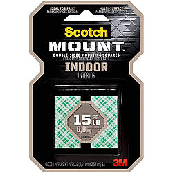 Scotch Mount Indoor Double-Sided Mounting Squares