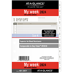 At-A-Glance My Week 2024 Planner Refills [Dated]