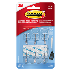 Command Small Clear Wire Hooks [Removable]