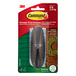 Command Large Outdoor Metallic Bronze Hook [Removable]