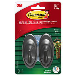 Command Medium Outdoor Terrace Hooks [Removable]