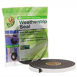 Duck Brand PVC Foam Weatherstrip Seal [Single-Sided, Closed Cell]