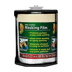Duck Brand Pre-Taped Masking Film with Dispenser