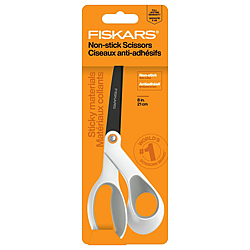 Fiskars Non-Stick Titanium Bent Handle Scissors [SoftGrip]