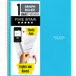 Five Star 1-Subject Spiral Notebook [Graph Ruled]