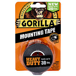 Gorilla HEAVY DUTY Mounting Tape 6055001 Holds Up to 30LB 3 PACK! 