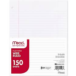 Mead Loose Leaf Paper, 3-Hole Punched