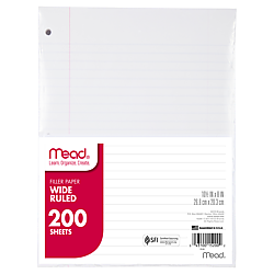 Mead Standard Filler Paper [Wide Ruled]