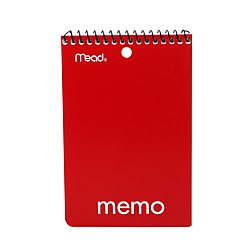 Mead Top Bound Spiral Memo Book [College Ruled]