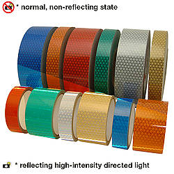 x 30 ft V92-DB-COLORS Microprismatic Conspicuity Tape: 2 in Oralite Reflexite