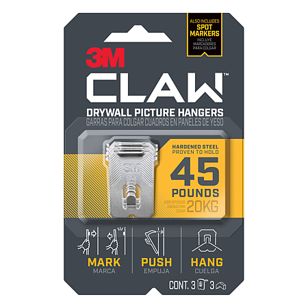 3M CLAW Drywall Picture Hangers [45 lbs.]