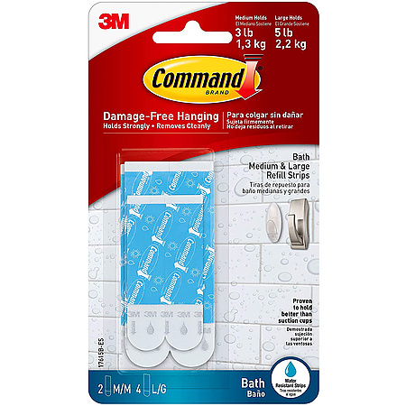 Command Water-Resistant Refill Strips [Removable]
