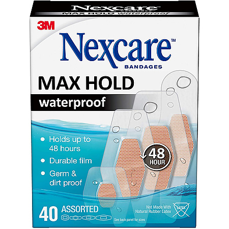 Nexcare Max Hold Waterproof Bandages