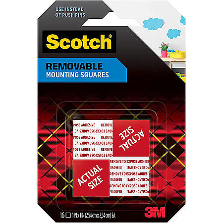 Scotch Removable Double-Sided Mounting Squares (108S-SQ)