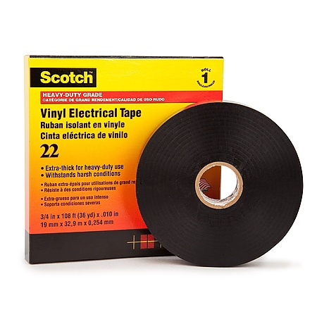 Black Polyester Film Electrical Tape Series 23 30 mil Thick 3M 1" x 30' 80... 