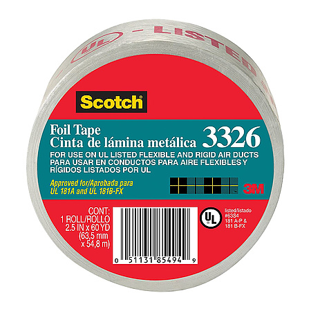 Scotch Foil Tape [UL 181 A & B listed / Linered] (3326-A)
