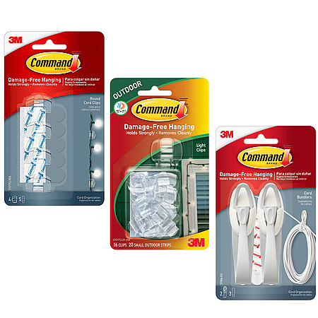 3M CMD-CL Command Cord Clips & Bundlers [Removable]