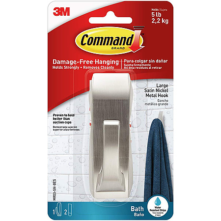 Command Modern Reflections Bath Hook [Removable]