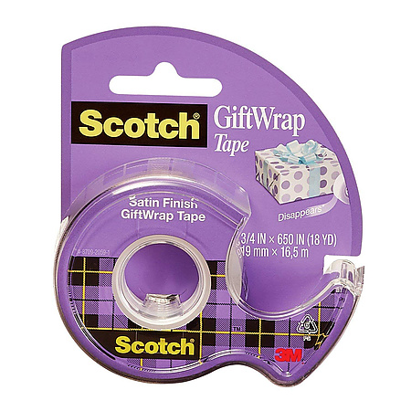 3M GiftWrap Scotch Satin-Finish Gift Wrapping Tape