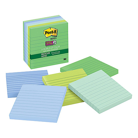 Post-it Super Sticky Recycled Notes [Lined]