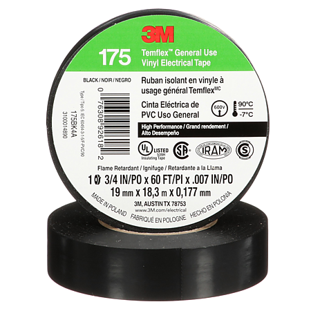 3M Temflex Vinyl Electrical Tape [7 mil] (175)