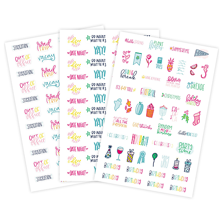 At-A-Glance Simplified System by Emily Ley Phrase Sticker Pack