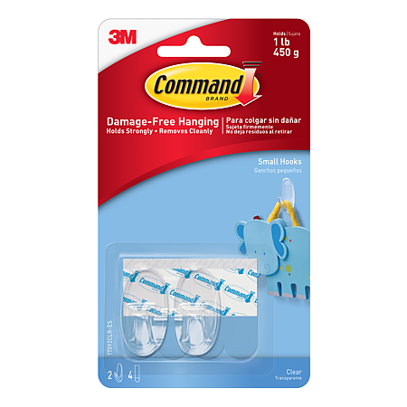 Command Small Clear Hooks [Removable]