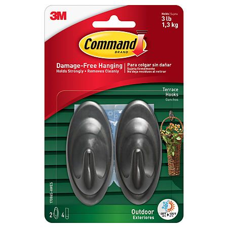 Command Medium Outdoor Terrace Hooks [Removable]