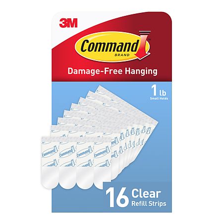 Command Small Clear Refill Strips [Removable]