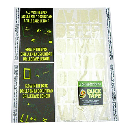 Duck Brand Glow-in-the-Dark Letters Sheet [Discontinued]