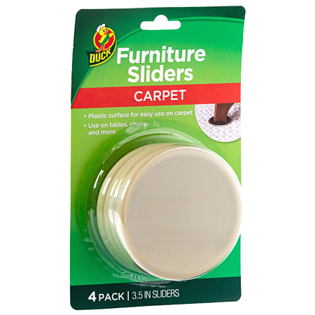 Duck Brand Plastic Carpet Furniture Sliders