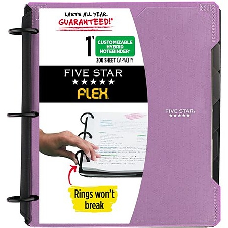 Five Star Flex 1" Customizable Hybrid NoteBinder