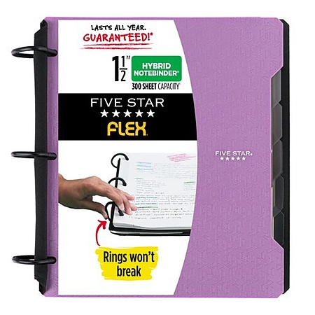 Five Star Flex 1-1/2" Hybrid NoteBinder