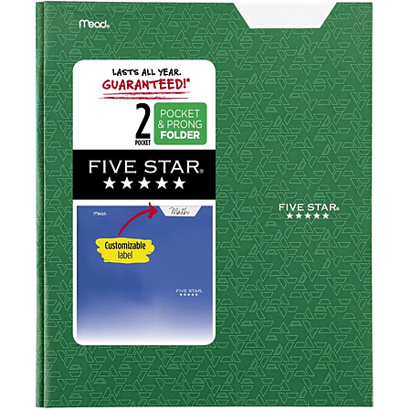 Five Star Pocket and Prong Folder [Geometric Pattern]