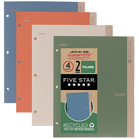 Five Star Recycled 2-Pocket Folder