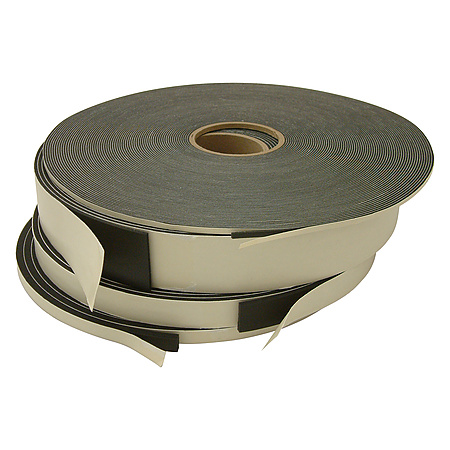 JVCC SCF-01 Single-Sided PVC Foam Tape: 1/2 in x 25 ft Bla thickness x 3/4 in 
