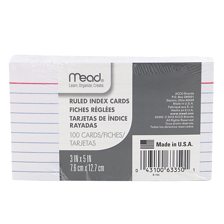 Mead Index Cards