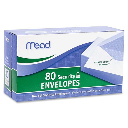 Mead Security Gummed Closure Envelopes [Printed Lining]