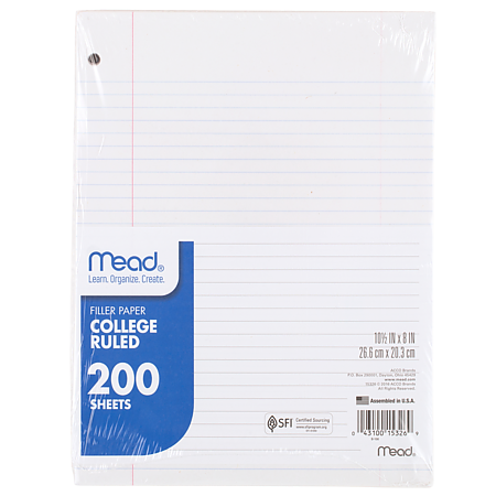 Mead Standard Filler Paper [College Ruled]