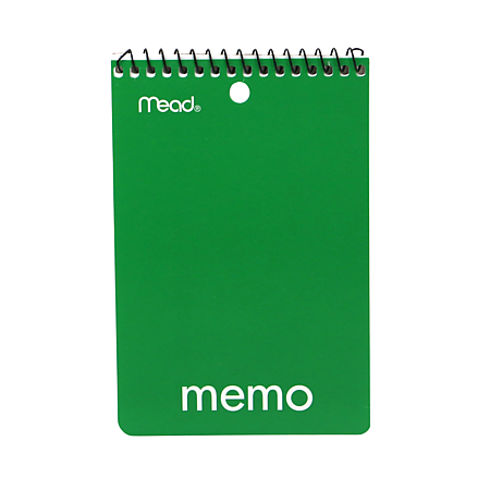 Mead Top Bound Spiral Memo Book [College Ruled]